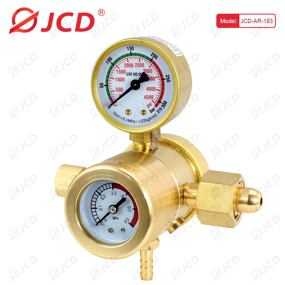 JCD Industrial Argon Regulator/Flowmeter Gauges for MIG and TIG Welders