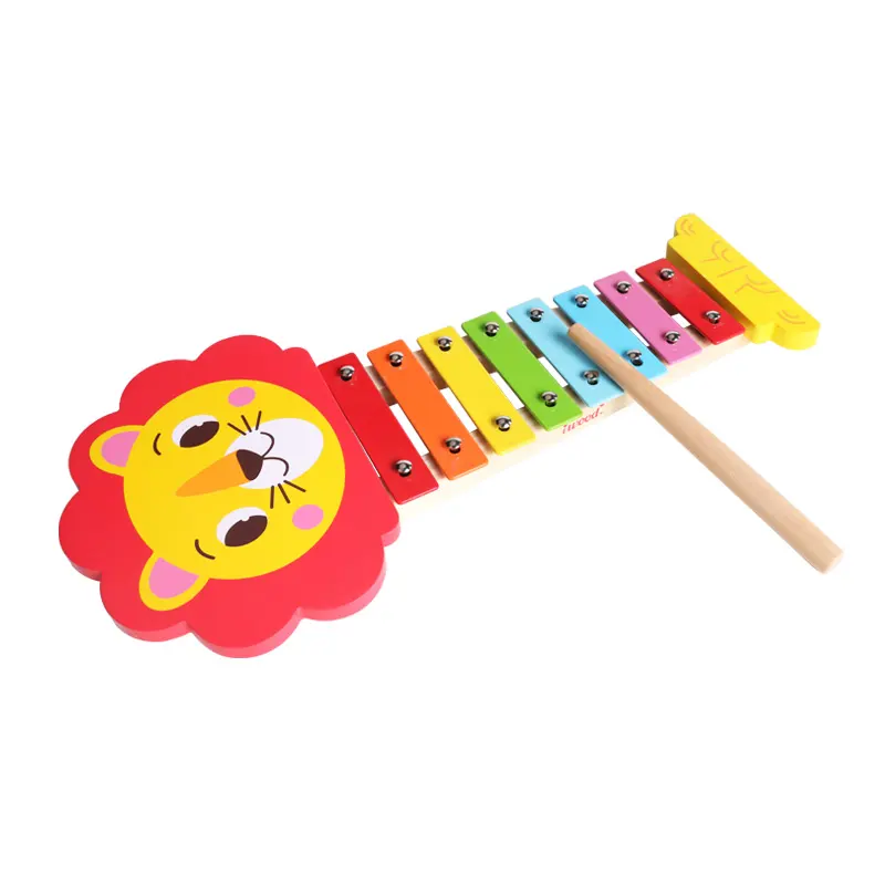 High quality 8 Tones Musical Instrument rainbow wooden xylophone music toy wooden xylophone for kids