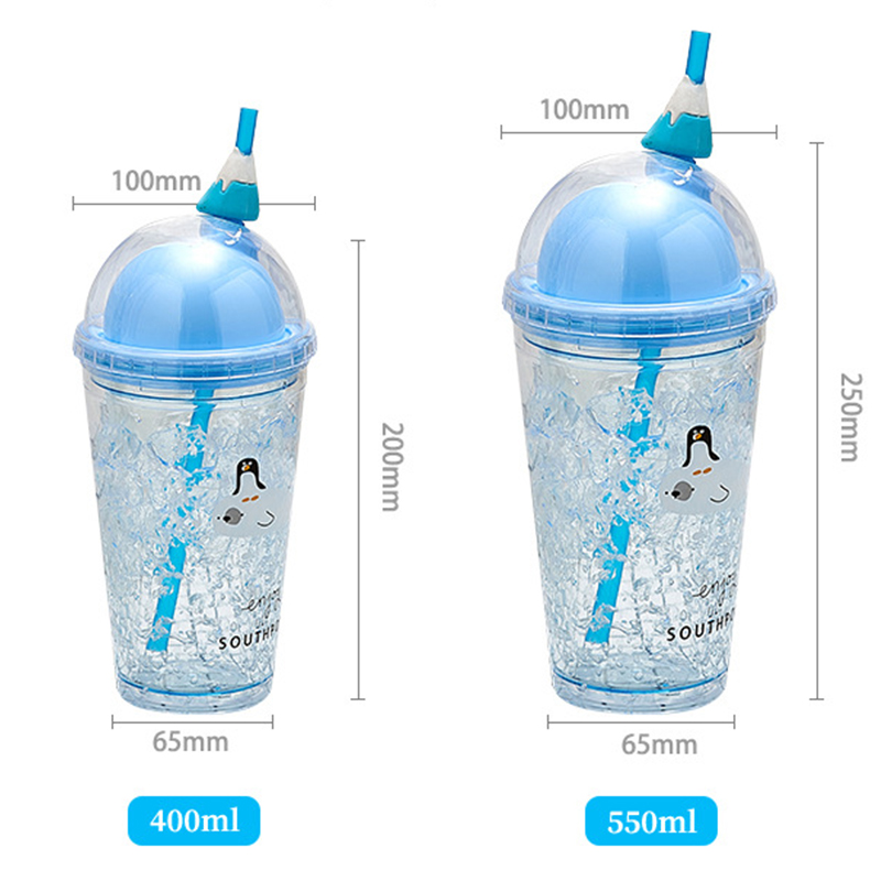 Reusable double wall Fruit juice Plastic Cup Tumbler with Lid and Straw 16oz Plastic Tumbler