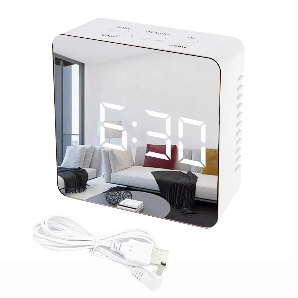 multi-function LED display clock mirror alarm clock digital clock led