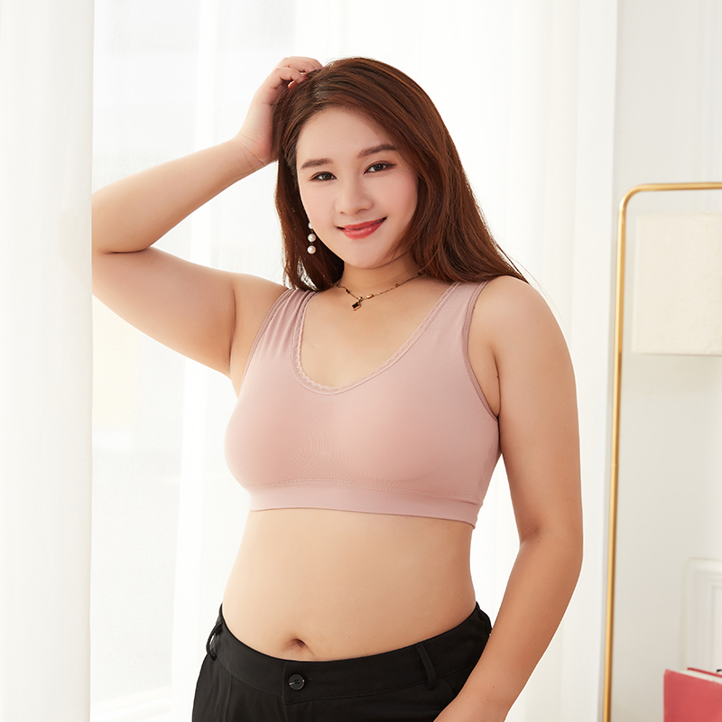 Large Cup Women big bust boobs breasted xl plus size bra Push Up Brassiere Seamless Breathable Lace Print Plus Size Lace Bra