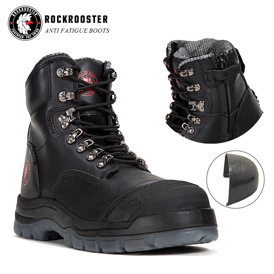 RTS Rockrooster черный 7 "COOLMAX подкладка ТПУ подошва антистатический Kensington безопасности; Повседневные туфли-лодочки; Туфли combatshoe ботинки со стальным носком обувь