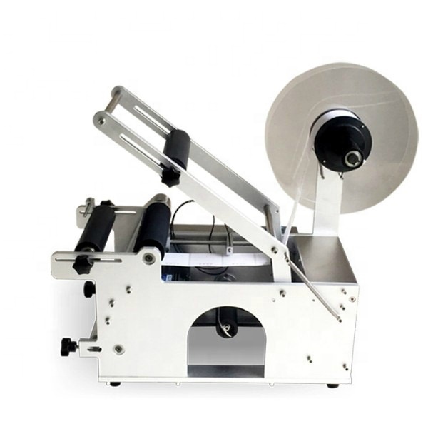 Automatic self-adhesive small flat hand-held semi-automatic round bottle labeling machine