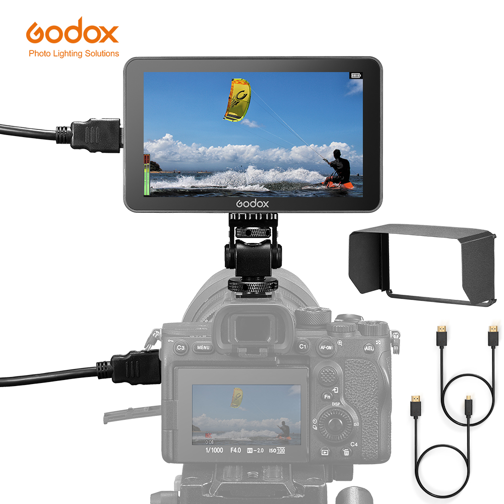 Godox GM6S 4K монитор 5,5 дюймов DSLR 3D LUT сенсорный экран IPS FHD 1920x1080 Видео сверхъяркая камера полевой монитор