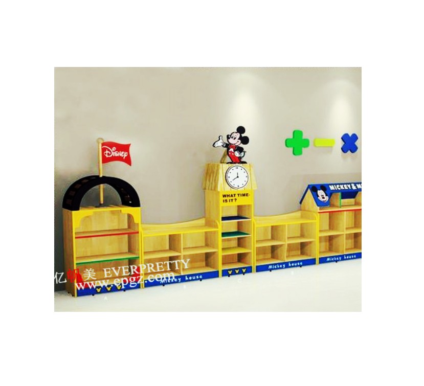 Modern Kindergarten Furniture Children Wooden Toy Storage Cabinet