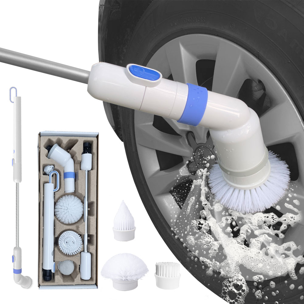 Cleaning kitchen bathroom tub tile floor and wall spin handheld electric bathroom scrubber