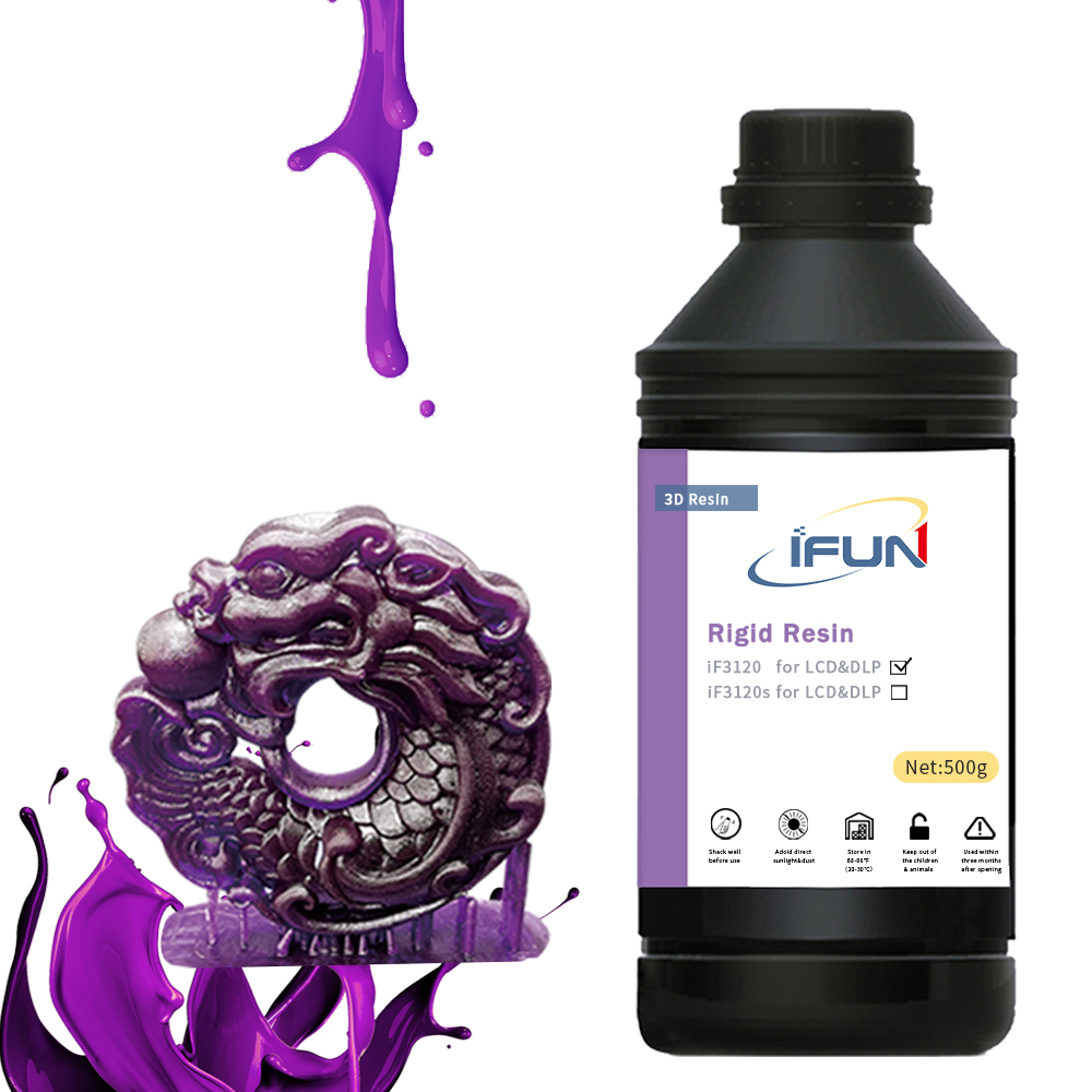 2019 IFUN dlp ювелирные изделия нелитой смолы жидкости Photosensitiver УФ Жесткий смолы 405nm фиолетовый цвет для ЖК-дисплей 3d принтер