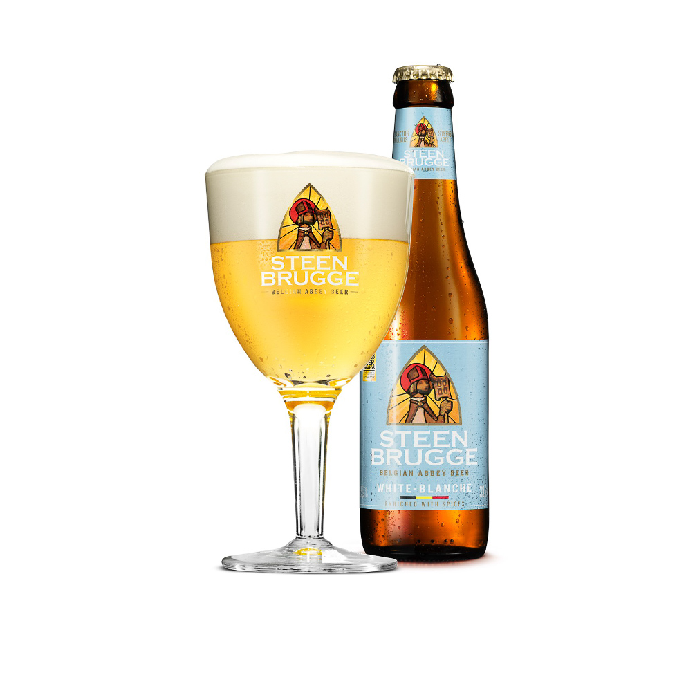 Steenbrugge белая-бельгийская белая пивная коробка 24x33cl бутылка