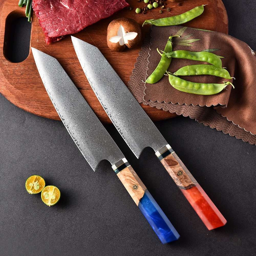 Hot selling chef knife 8 inch vg10 handmade knife japanese damascus kitchen knife with custom logo
