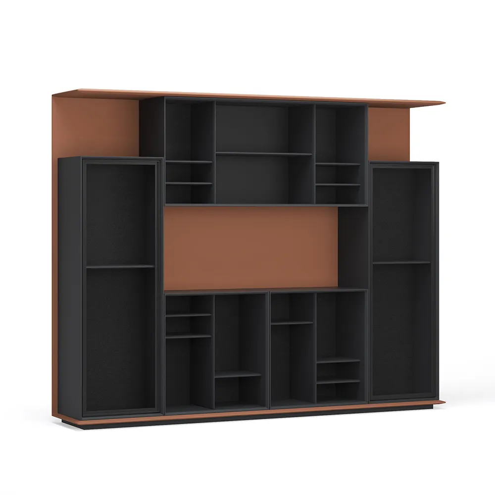 Office Furniture Storage Cabinet F-79-B Wardrobe Wooden Book Cabinet Design Book Shelf Cabinet