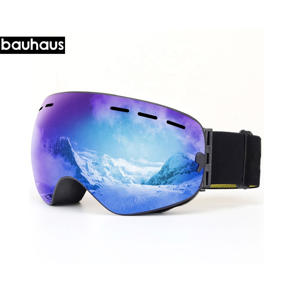 W002 Новые многоцветные очки с защитой UV400, противотуманные очки для снега, зеркальные поляризованные лыжные очки