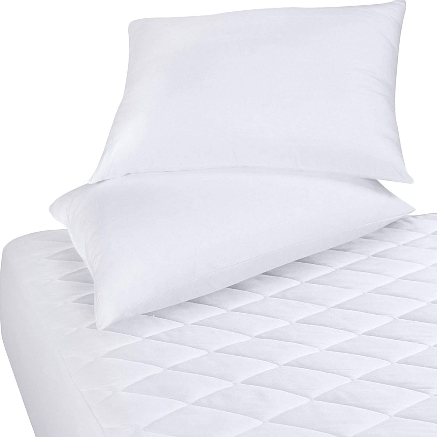 Hypoallergenic Quilted Stretch-to-Fit Mattress Pad  10 Year Warranty