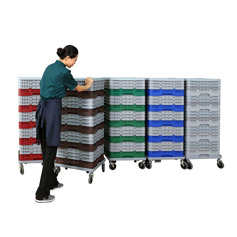 Moveable Plastic Glass Rack for Hotel Storage