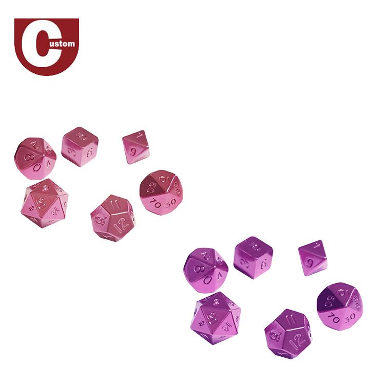 Square Case Metal Polyhedral 20 Sides Dice