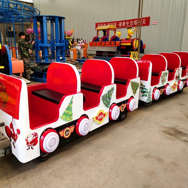 Amusement park or shopping mall famous game electric trackless train small amusement park trains