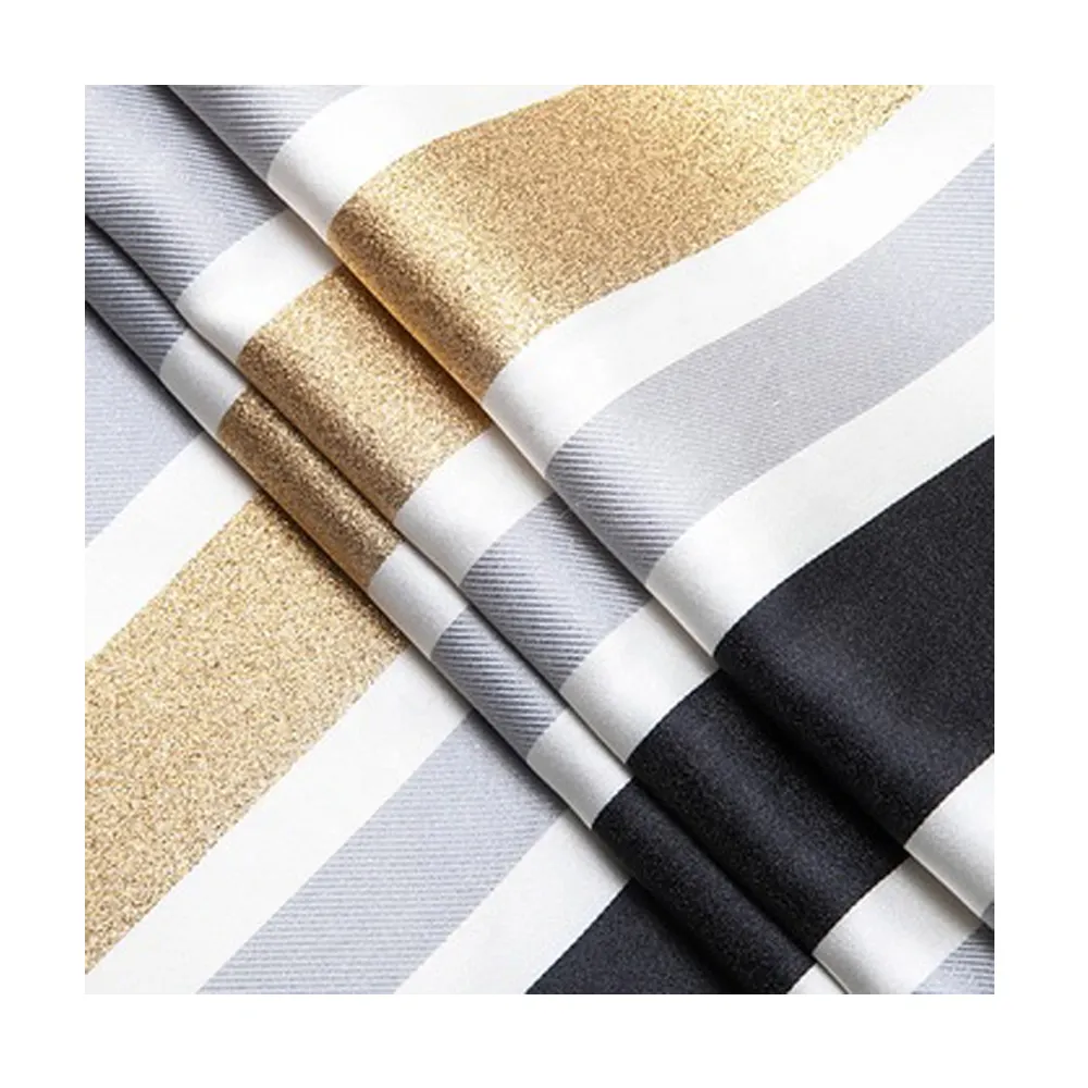 Wholesale New Textile Metallic Custom Designs Clothing Brocad Fabric Metallic Polyester Fabric