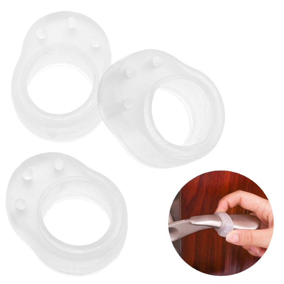 Door Stopper Transparent Silica Gel Door Handle Buffer Wall Protection Doorknob Bumper Walls Protective Anti-collision Ring