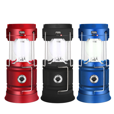 New LED Camping Light USB Rechargeable Hand Solar Outdoor Camping Lamp