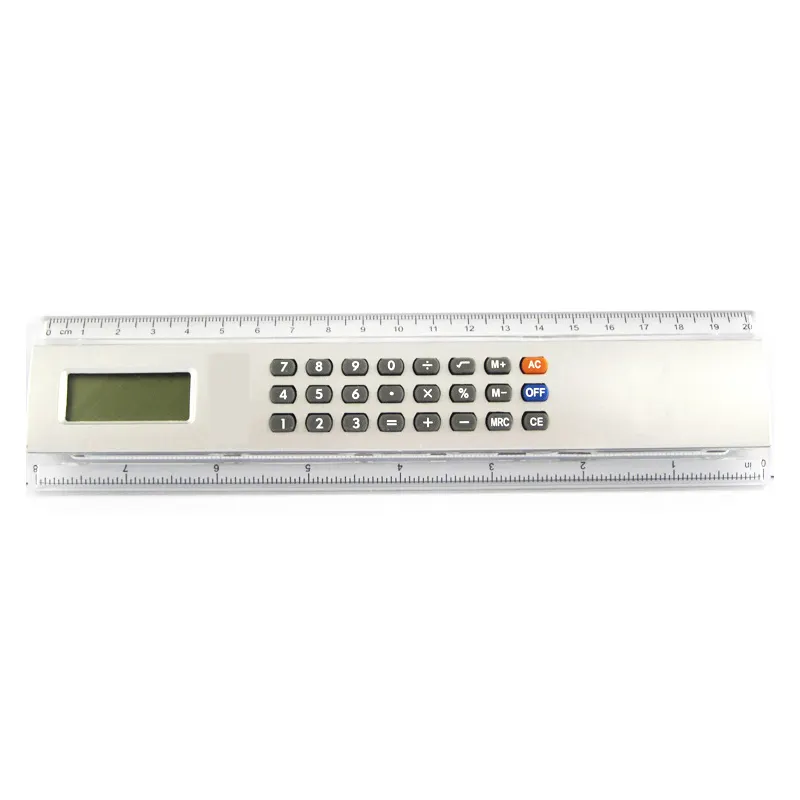 Promotion Gifts Plastic Material Solar Power 20CM Ruler Calculator