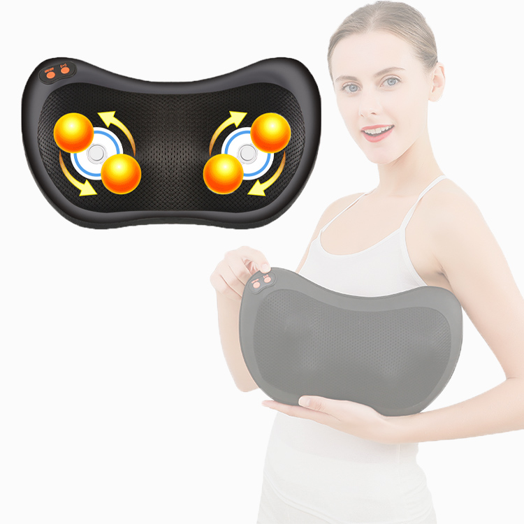 Home Car Electric Wireless Infrared Heating Kneading Shiatsu Warmer Rolling Vibration Head And Neck Portable Pillow Massager