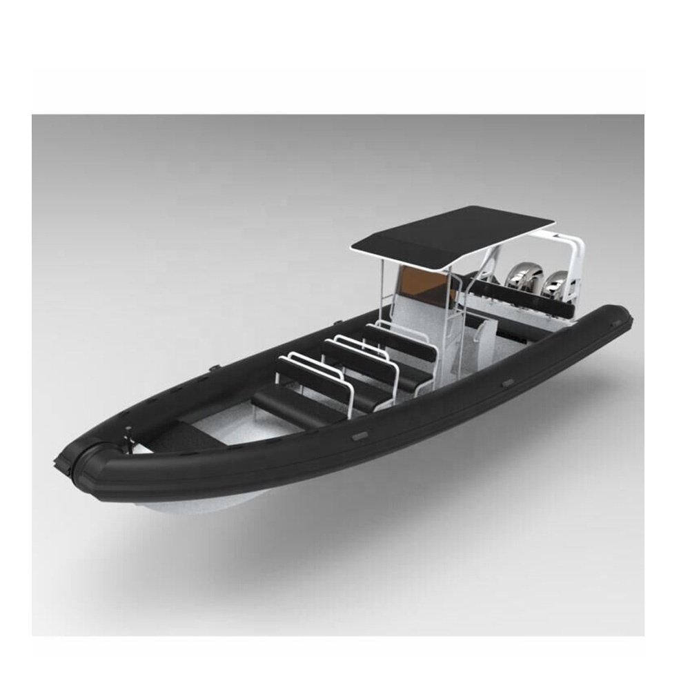 RHIB orca hypalon cruising Aluminum Hull inflatable RIB 900 boat with Double Engine