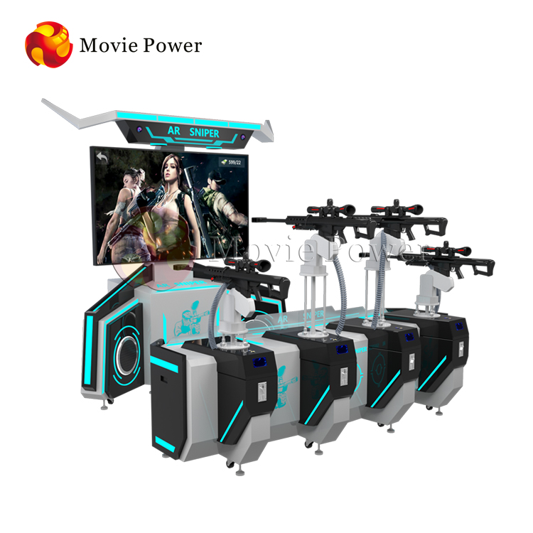 4 Player Interactive Shooting Target Gun Arcade Simulator For Game Room