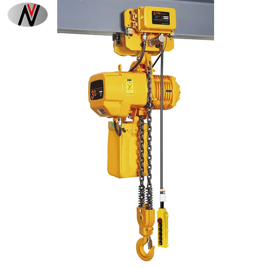 VISION electric chain hoist lift winch 5 ton with limit switch with traveling trolley and remote control