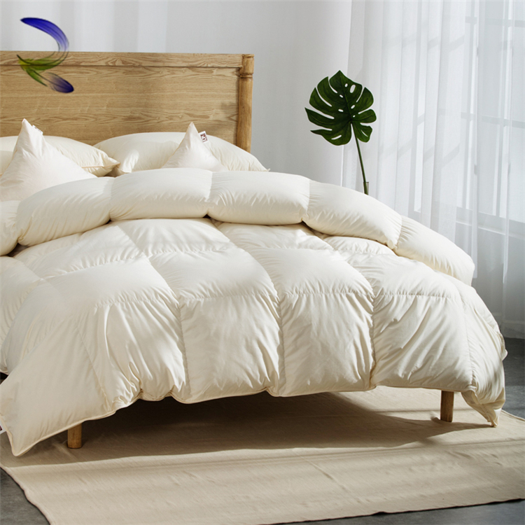 White Goose Down Duvet Quilt Duck Down Filling Comforter 100% Cotton Feather Proof Fabric