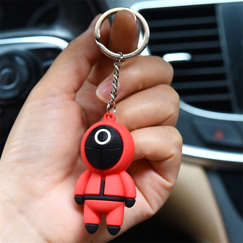 2021 Korean TV Squid Game Key Ring 3D Mini Squid Game KeyChain