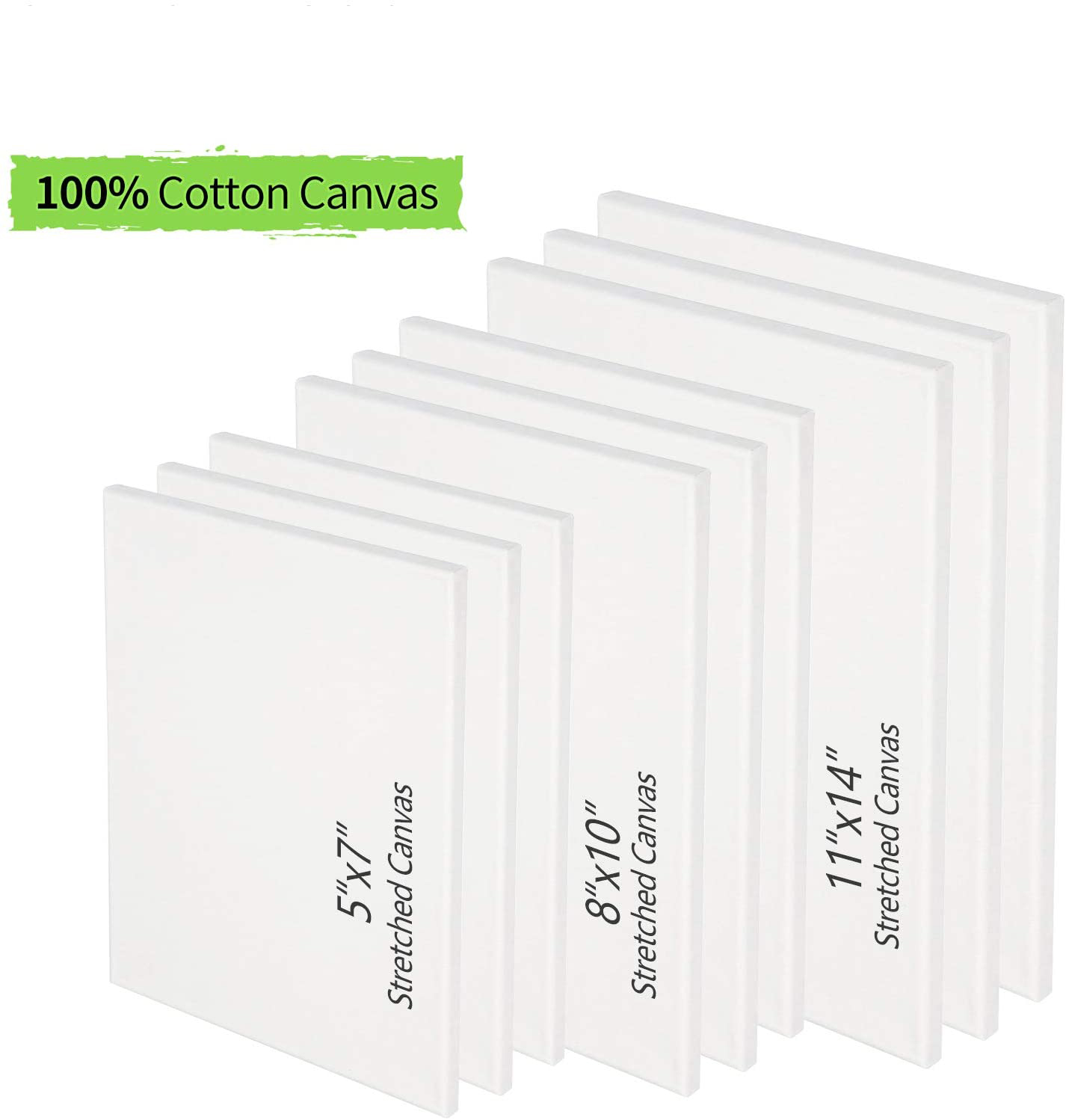 OEM 280g cotton blank canvas wooden picture frame various sizes of artist painting stretched canvas