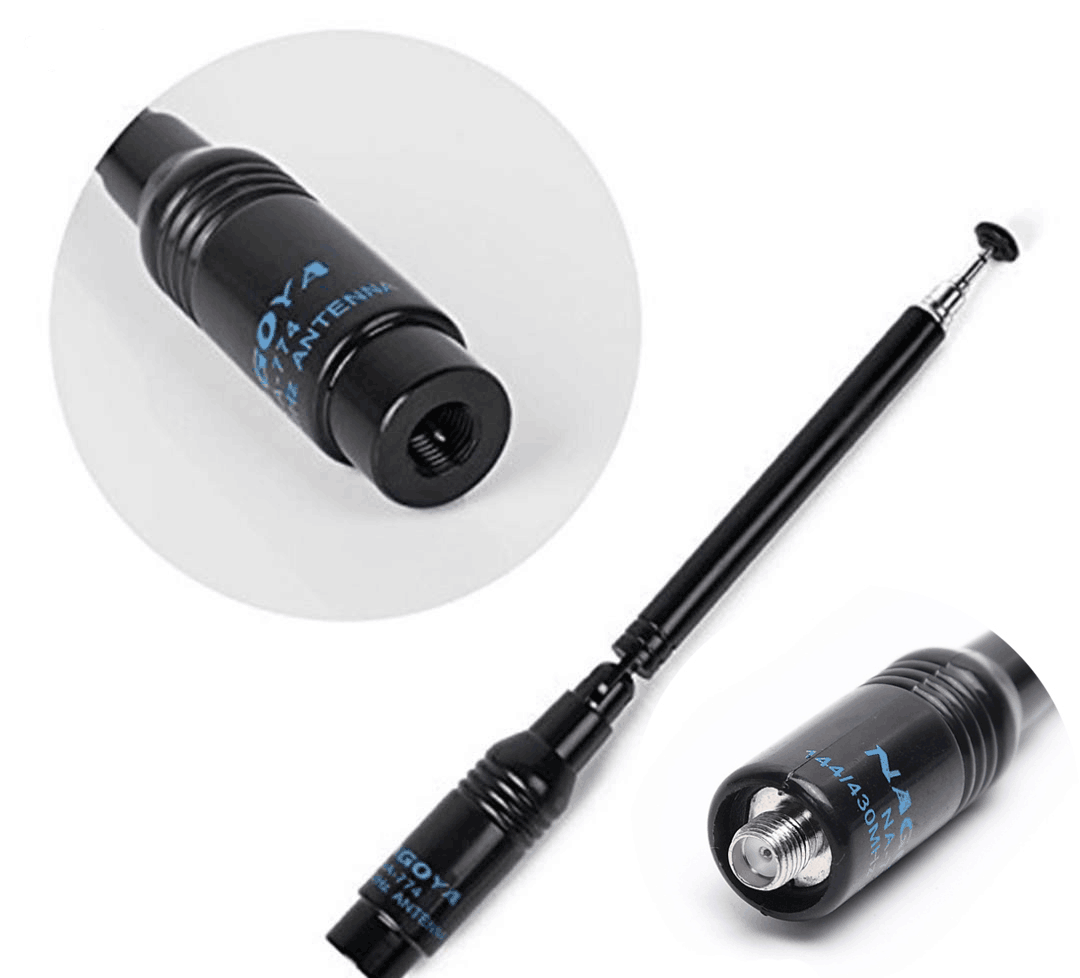 Camoro telescopic antenna VHF UHF Dual Band NA-774 Extendable Radio Antenna for Baofeng UV-5R UV-82 T-57 scanners SDR