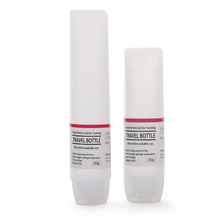 PE hose bottle squeeze shampoo bottle with flip cap empty bottle for travel dispensing cosmetic plastic hose packaging