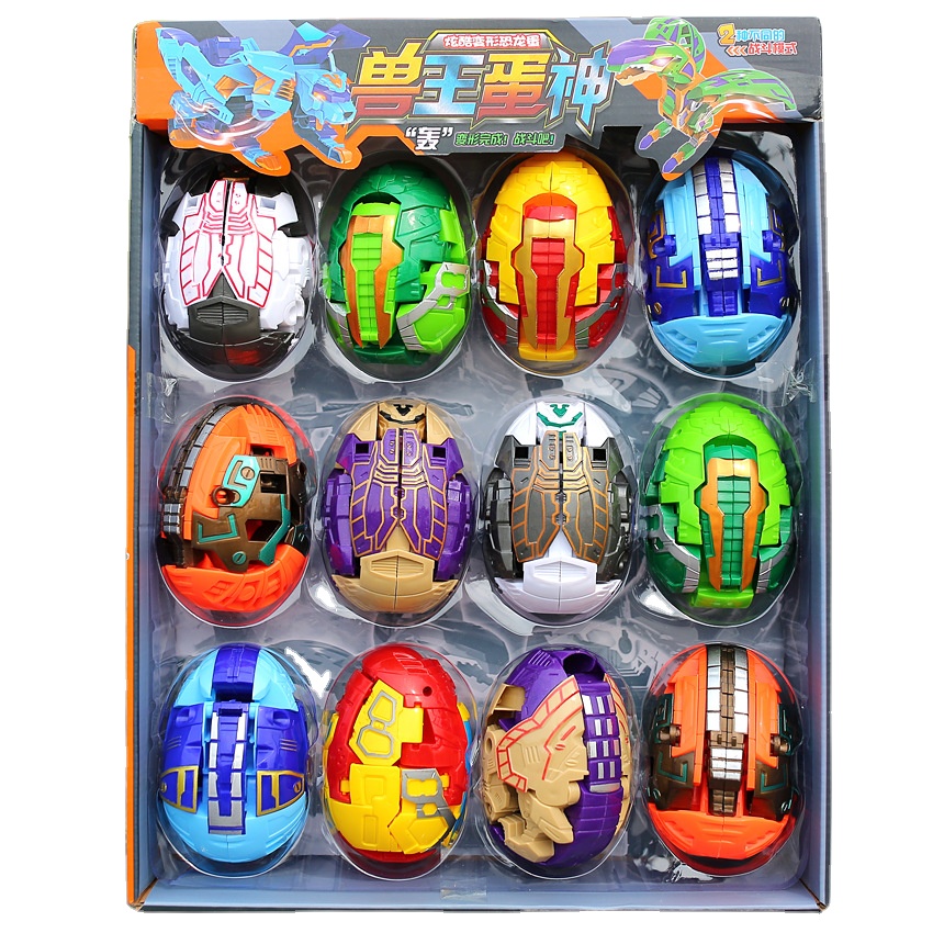 YIWU AULLAN Educational Toys, Dinosaur Robot, Action Figure, Deformed Eggs, Transform