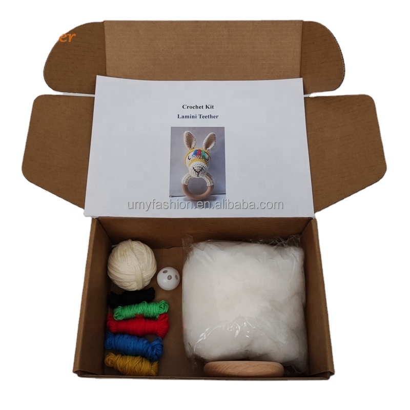 New Beginner Crochet Diy Kit Crochet Rattle Amigurumi Kit with Yarn