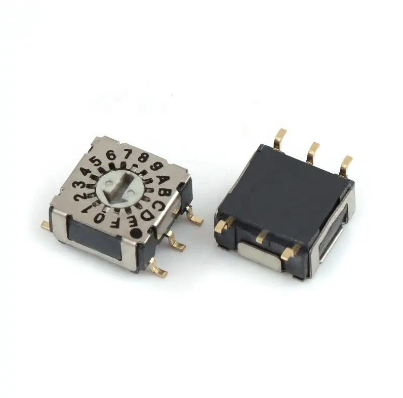 SMT Type Rotary Dip Switches 10 Position Pcb Rotary Dip Switches
