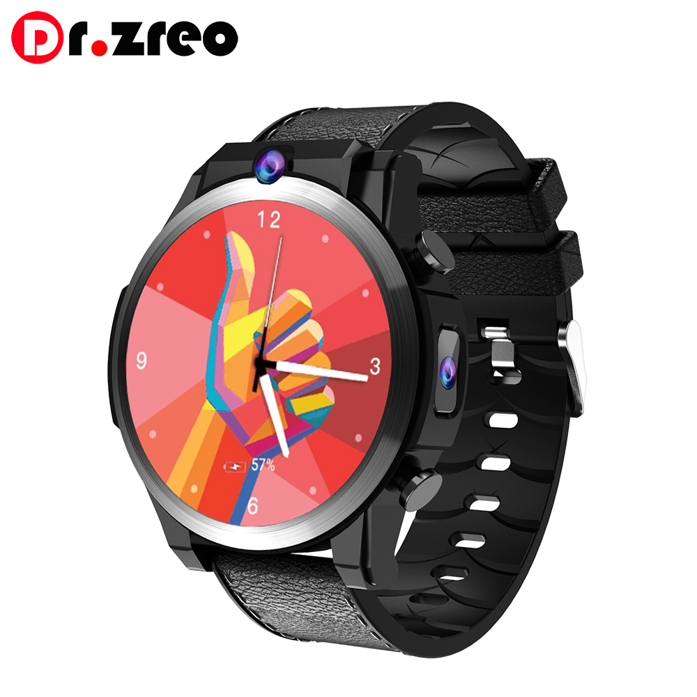 3G RAM 4G SmartWatch 1,6 с украшением в виде кристаллов дисплей GPS/ГЛОНАСС Quad Core 32 Гб встроенной памяти, 800 мА/ч, с кожаным ремешком, Android Смарт часы телефон для мужчин