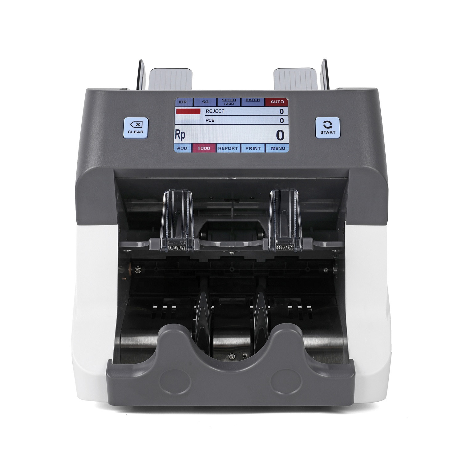 Best price custom 1+1 pockets machine value sorting machine with 4.3 inch touch screen can printing serial number EUR USD RUB