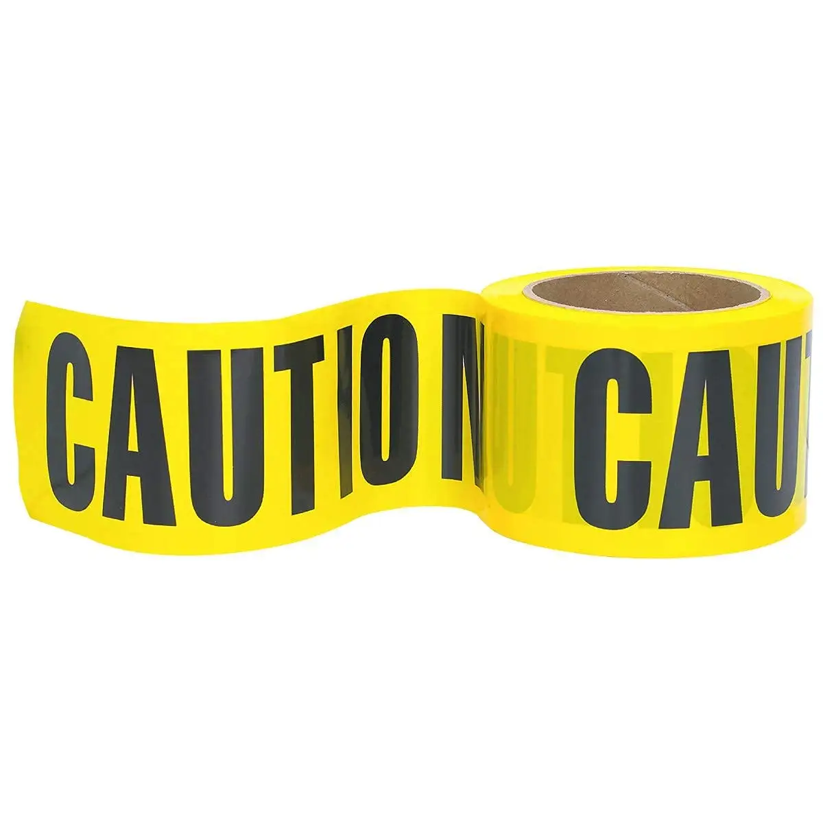 Non Adhesive Yellow PE Warning CAUTION Tape roll