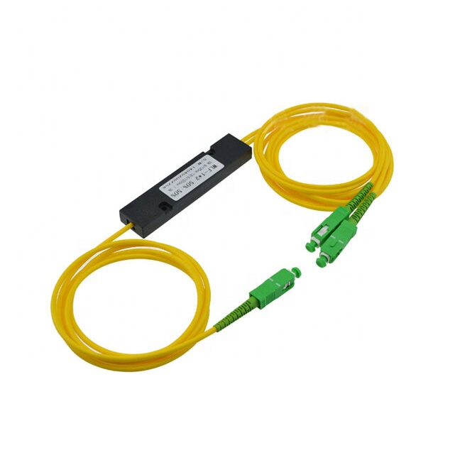 FBT PLC Splitter 2 ways SC APC Connector Type Ftth Mini Type Optical Fiber Splitter