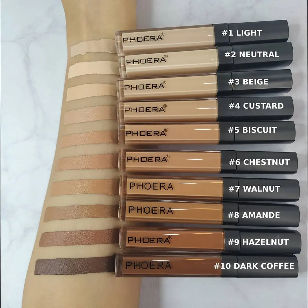 PHOERA Maquillaje Concealer Base Maquiagem Pro Concealer 10 Colors Cream Concealer