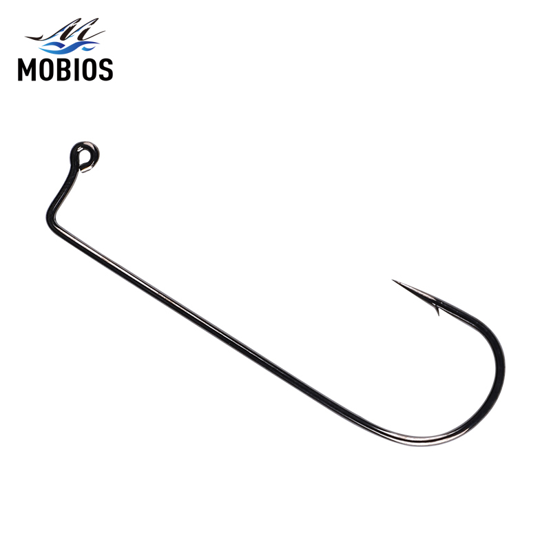 MOBIOS 6/0# - 10/0# Strength 1X 2X Manufacture Price High Carbon Steel Jigging Fishing Hook Jig Head Rustproof HW601