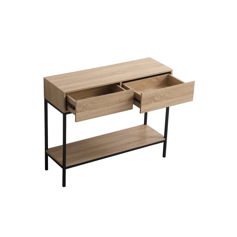 Modern design vintage wood top sofa table hallway entrance foyer side table with storage bedside table for living room furniture