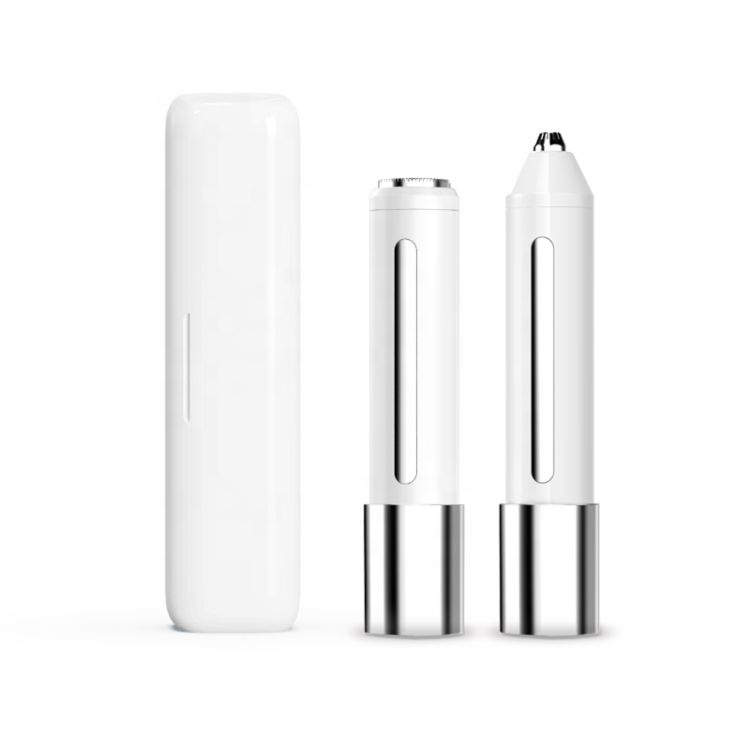 Женский Электрический мини-эпилятор UF 2 в 1 с USB, безболезненный эпилятор, триммер для удаления волос, Женский Триммер для носа и бровей, аккумуляторная ручка