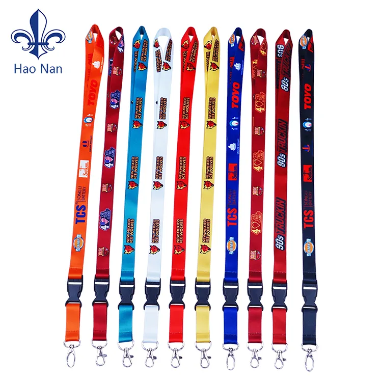 2021 eco-friendly polyester lanyard minimum order 1 piece cheap printed personalized lanyards with logo custom