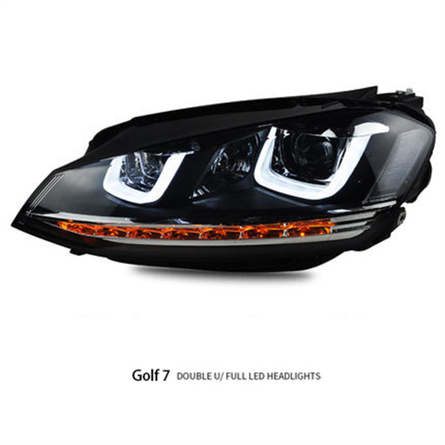 Double light lens tuning light Xenon Headlight For Car Auto Golf 7/7.5 Headlights