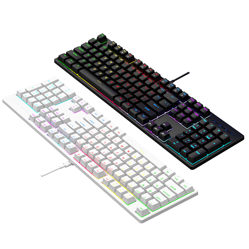 Быстрая доставка, клавиатура с пользовательским логотипом, RGB 104 клавиши, компьютерная игровая Проводная клавиатура со светодиодной подсветкой, игровая механическая клавиатура