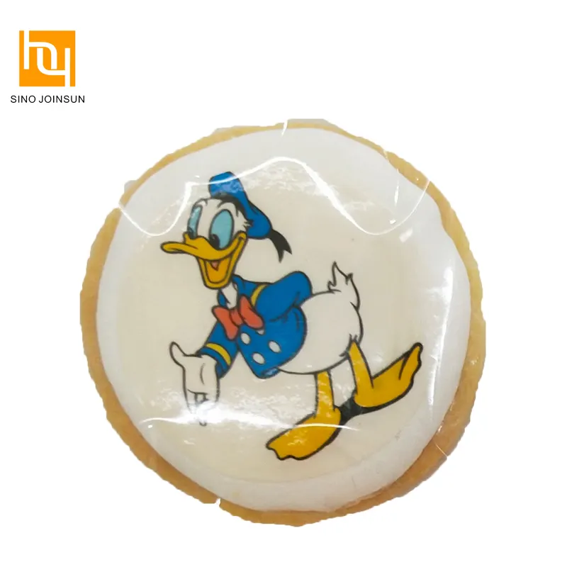 a new transparent edible film with color image printed for cookies topper better than icing sheet
