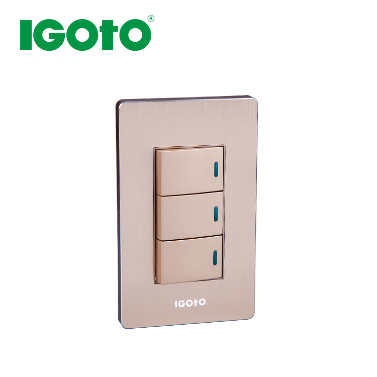 IGOTO SASO CE IS09001, американский стандарт, 3 переключателя, переключатель Triple /Conmutador