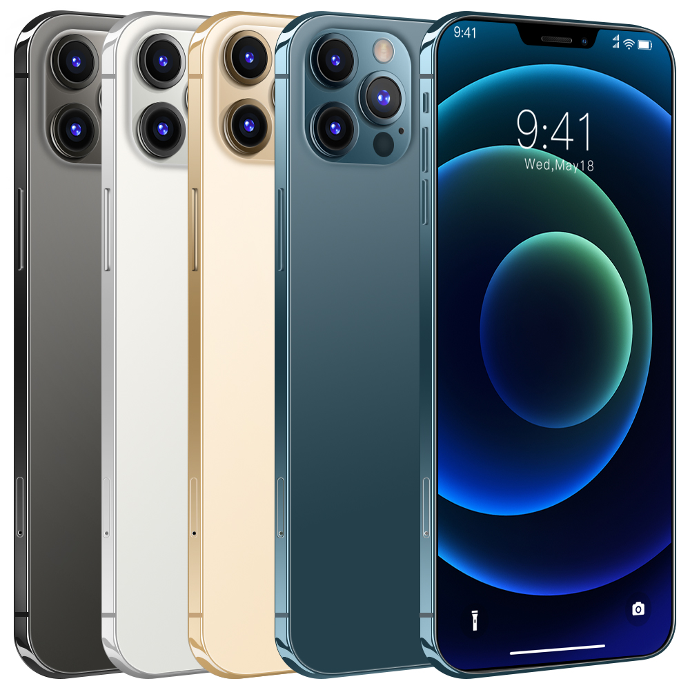 Hot Selling PHONE12 PRO MAX 12GB+512GB 6.7 Inch full Display Android 10.0 Mobile Phone I12 PRO Cell Phone Smartphone