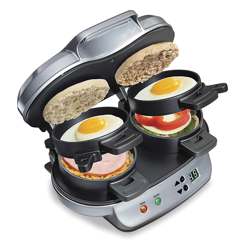 Mini Easy Cleanup Electric Hamburger Sandwich Maker Helper Steak Cake Bread Machine Household
